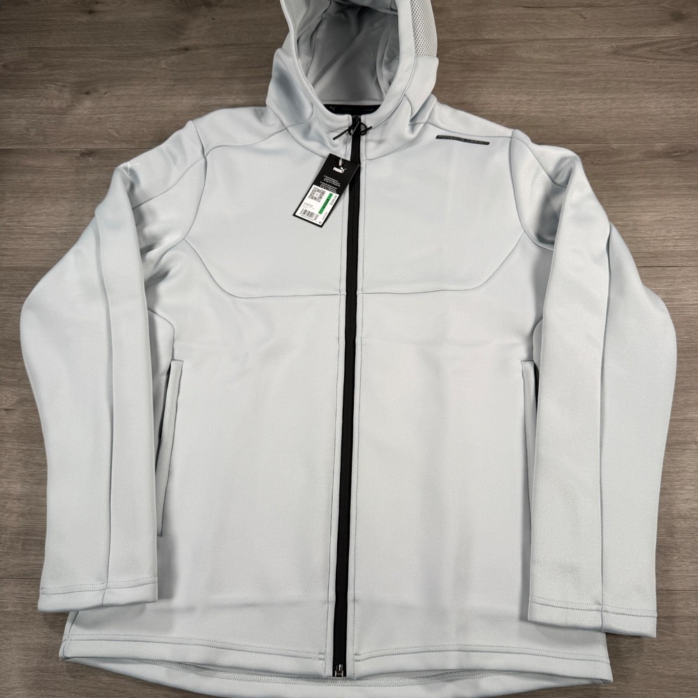 Puma X Porsche Design Hoodie Full Zip Jacket Frozen Gray 629479-05 Size Large